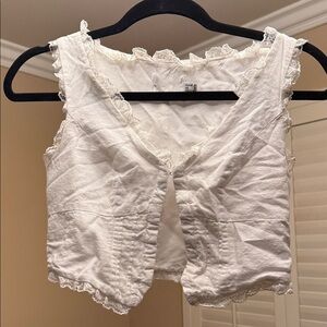 Princess Polly White Lace Crop Top